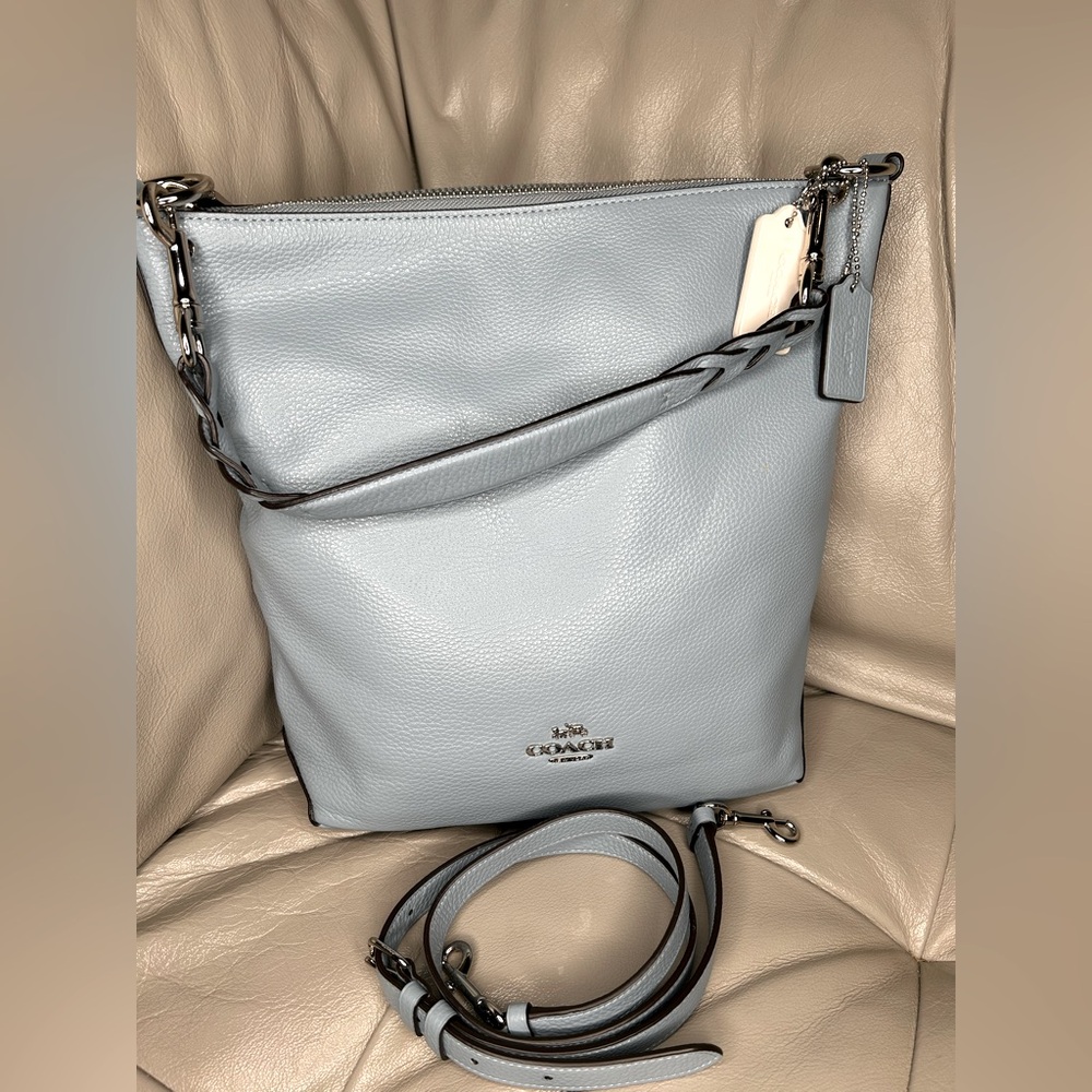 Coach WOMENS ABBY DUFFLE SHOULDER BAG PALE BLUE